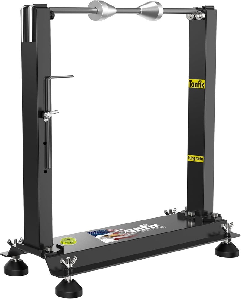 Tanfix Motorcycle Wheel Balance Stand, Heavy-Duty Single-Axle Wheel Balancing Tool for Static & Dynamic Tire Alignment - Image 1